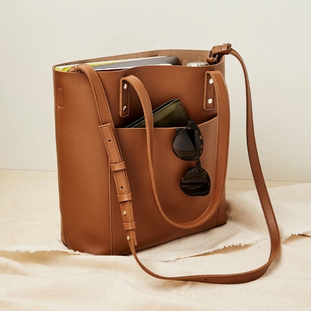 NWT Henny + Lev VEGAN LEATHER 2-IN-1 EVERYDAY TOTE